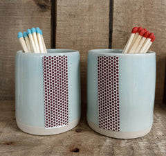 Ceramic match striker pots