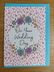 On your wedding day floral card