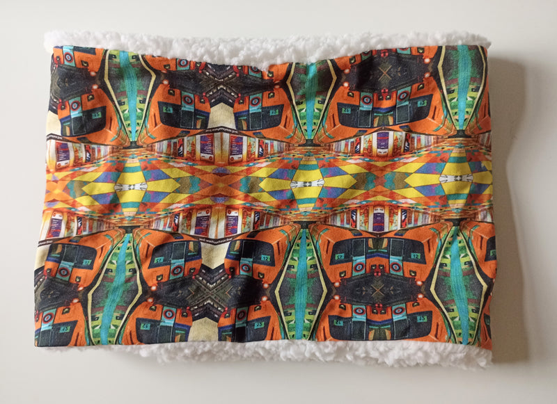 Kid's neck warmer/snood (4-11 years) - Glasgow subway print