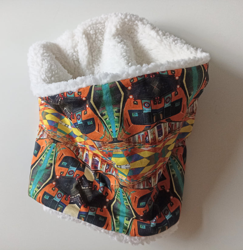 Kid's neck warmer/snood (4-11 years) - Glasgow subway print