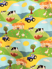 Romper suit - farmyard tractors and animals print (different sizes available)