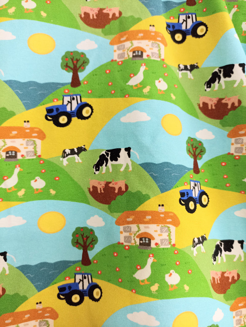 Long sleeved baby t-shirt - farmyard tractors and animals print (2-3 years)