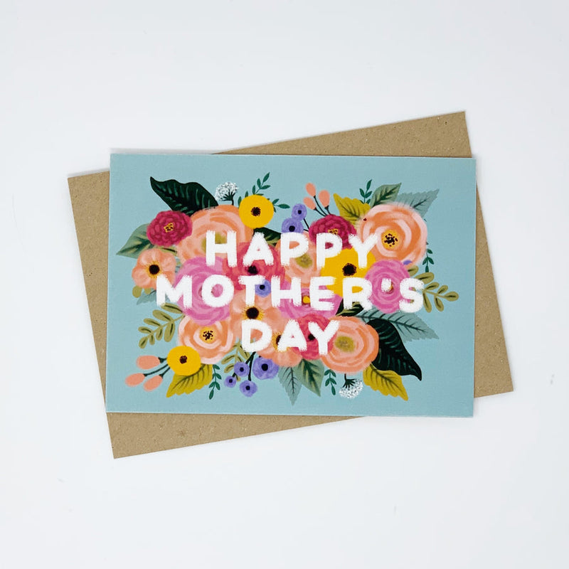 Happy Mother's Day colourful flowers card