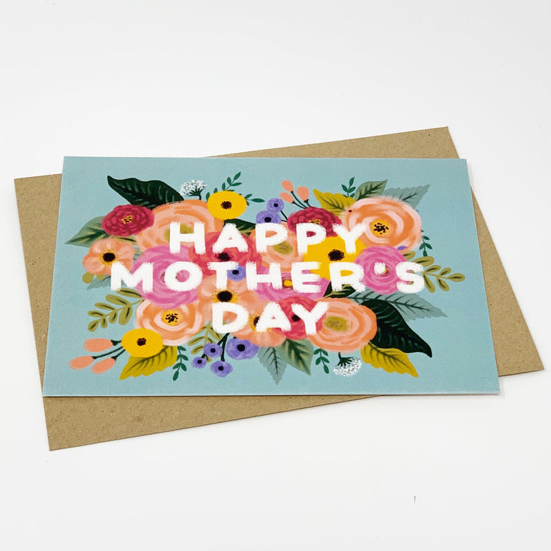 Happy Mother's Day colourful flowers card