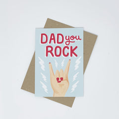 Dad you rock card