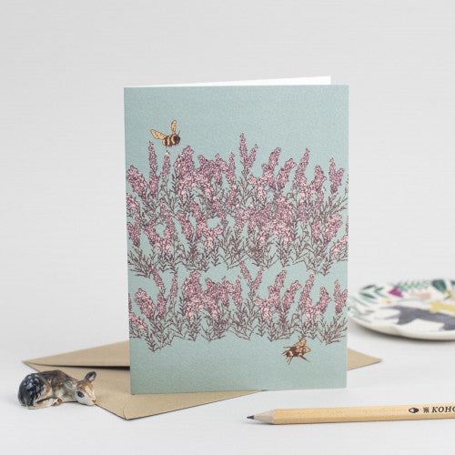 Bees and heather card