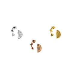 Stud earrings – moon & stars (different metals available)