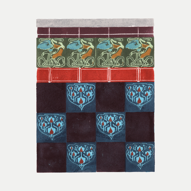 Tenement Tiles A4 print - Mount Florida 03