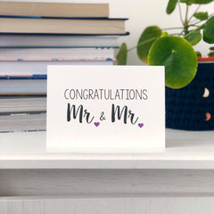 Congratulations Mr & Mr card