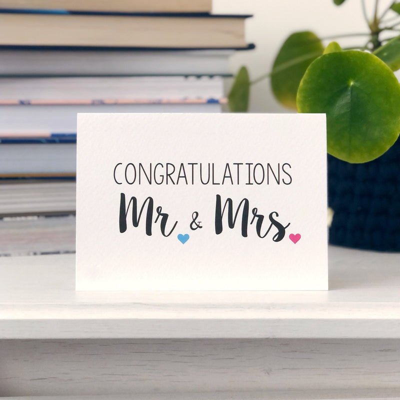Congratulations Mr & Mrs card