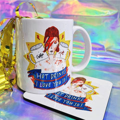 Hot drinks I love you so! coaster