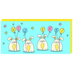 New baby rabbits card