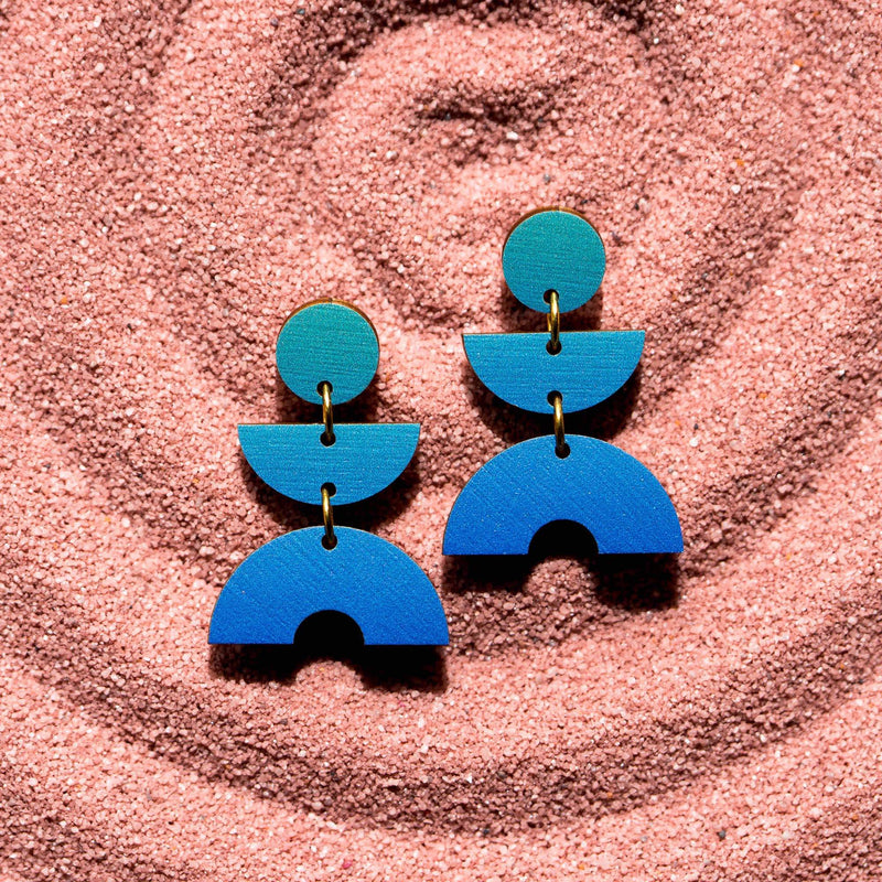 Paradiso wooden earrings - different colours available