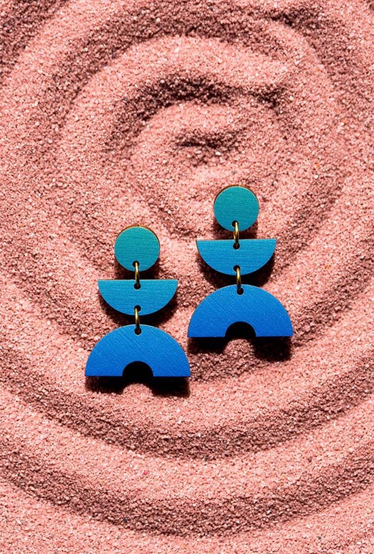 Paradiso wooden earrings - different colours available