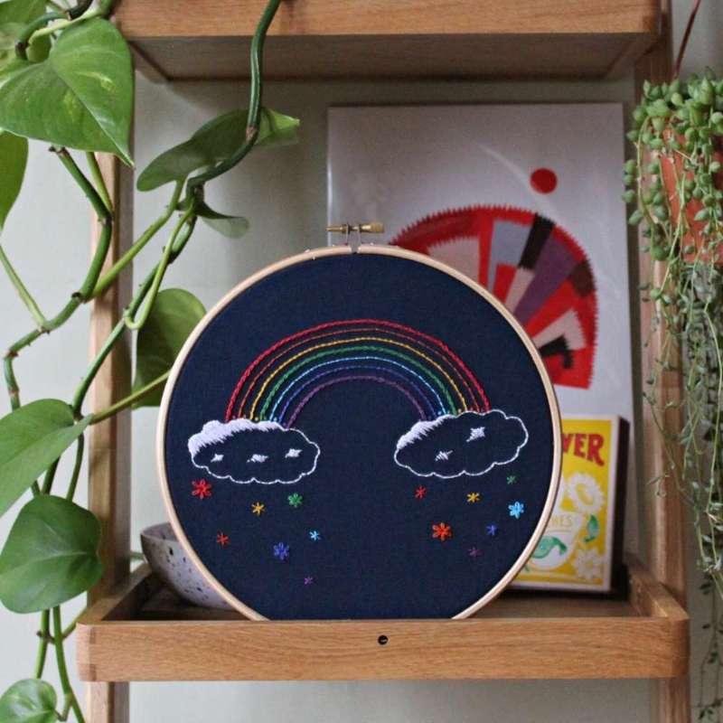 Rainbow embroidery kit