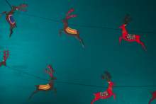 Paper garland - Reindeer (burgundy & red antlers)