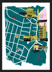 A4 Glasgow map print - Battlefield, Langside & Queen's Park