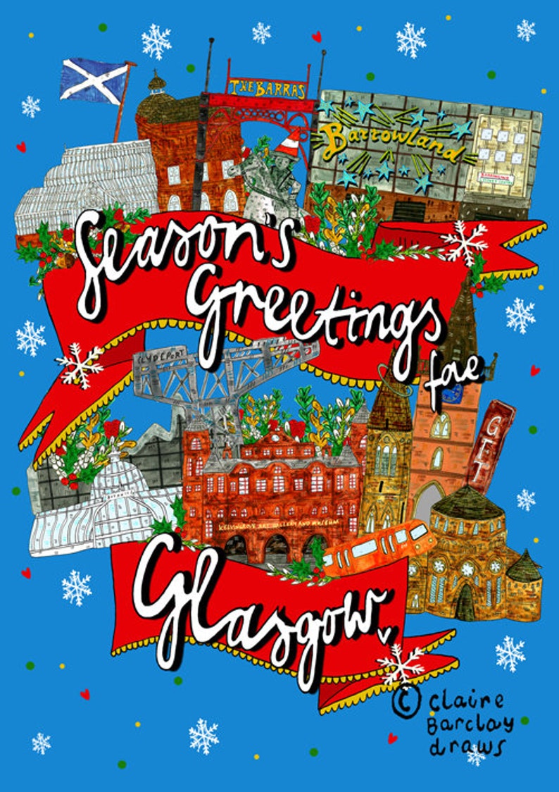 Seasons greetings fae Glasgow Christmas card