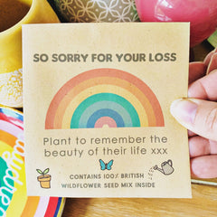 Wild flower seed packet - So sorry for your loss