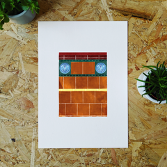 Tenement Tiles A4 print - Shawlands 07
