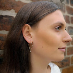 Hoop earrings – square hammered (available in different metals)
