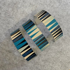 'Strata' printed aluminium cuff bangle (different colours available)
