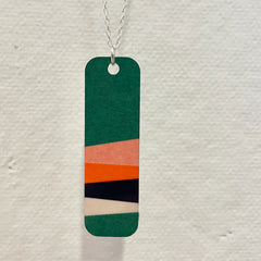 'Strata' printed aluminium long necklace (different colours available)