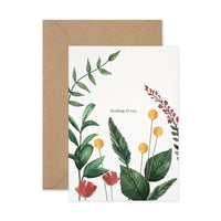 Thinking of you flowers card