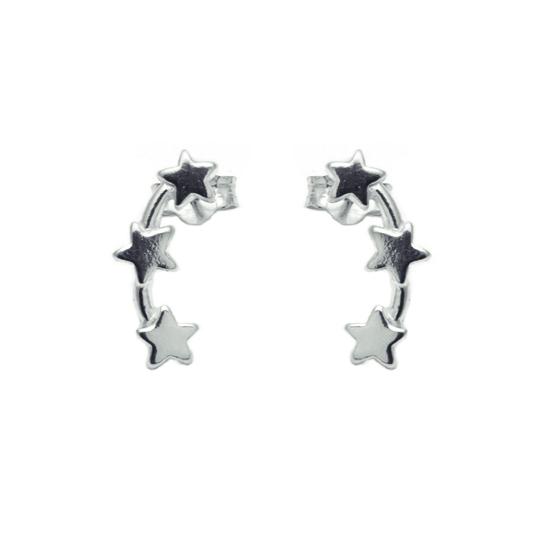 Stud earrings – triple stars (Sterling Silver, Rose Gold Vermeil and Yellow Gold Vermeil)
