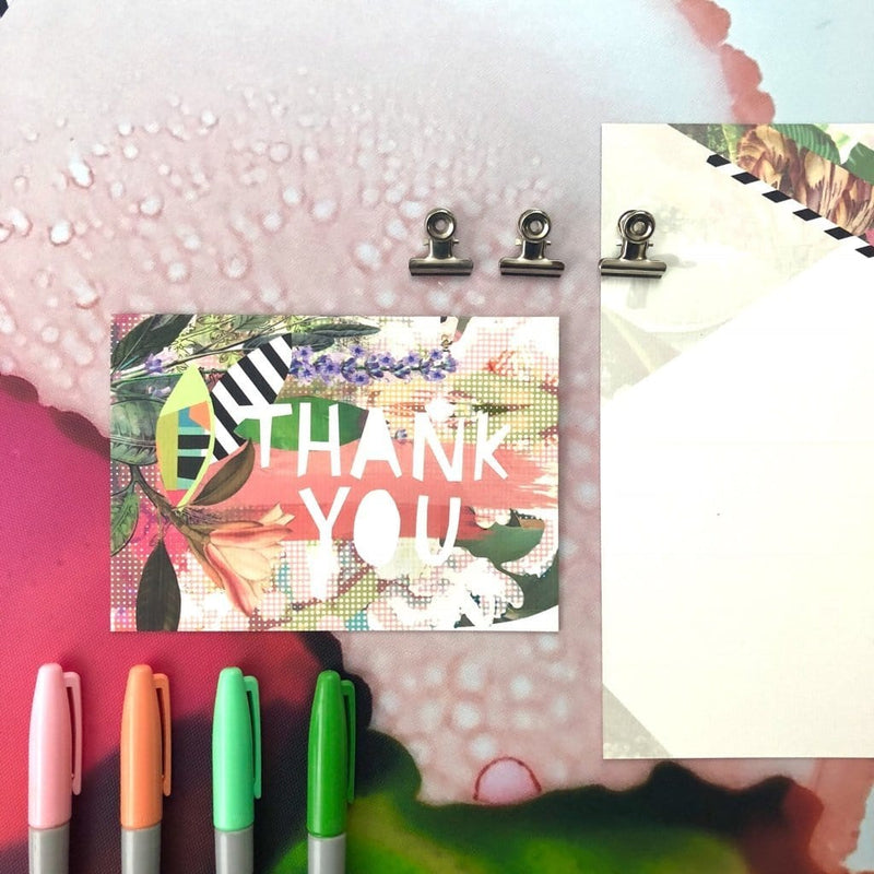 Thank you flowers card