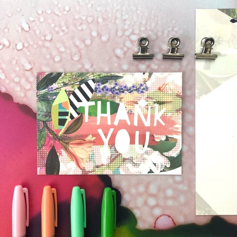 Thank you flowers card