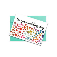 On your wedding day - hearts card