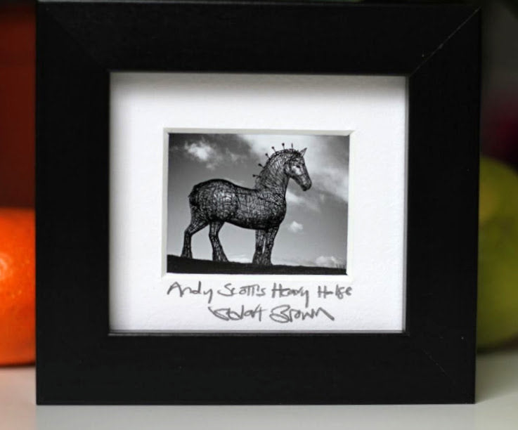 Mini framed print - Andy Scott's Heavy Horse