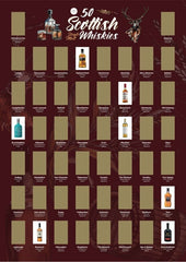 Whisky poster - A3 Scratch Off Scottish Whiskies Poster
