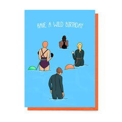 Have a wild birthday swimming card