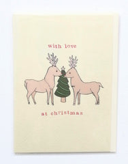 With love at Christmas/2 reindeer card