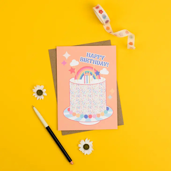 Happy birthday cake card