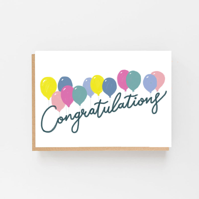 Congratulations balloons card