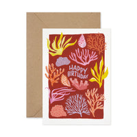 Happy birthday coral card