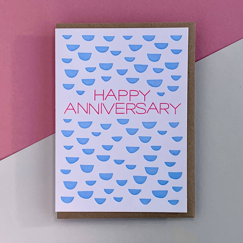 Happy anniversary letterpress card
