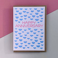 Happy anniversary letterpress card