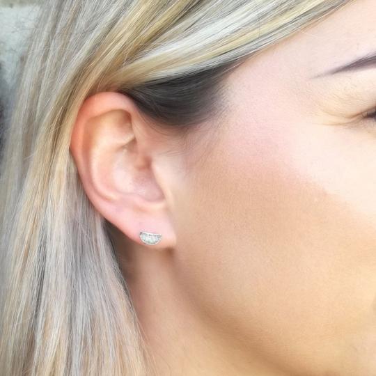 Stud earrings – half moon (Sterling Silver, Yellow Gold Vermeil or Rose Gold Vermeil)