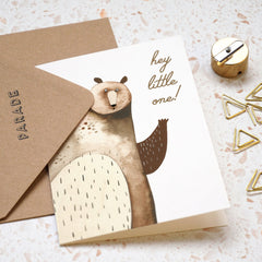 Hey little one new baby card