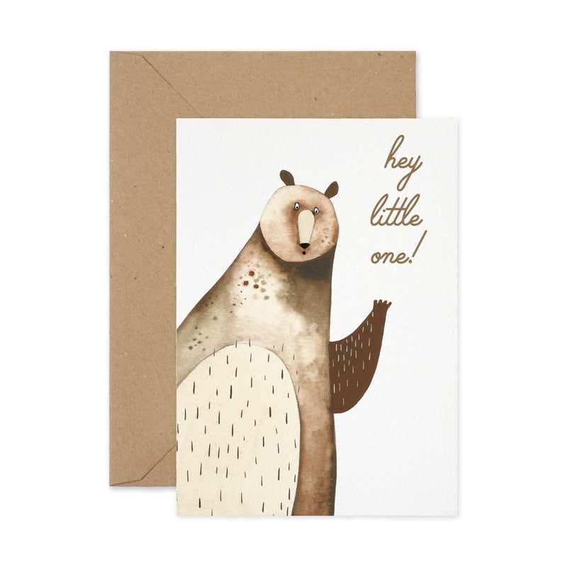 Hey little one new baby card