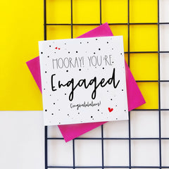 Hooray you're engaged card