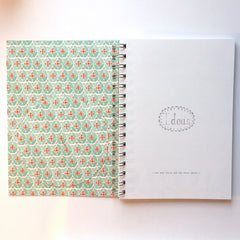A5 spiral bound notebook/journal - deer & trees