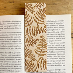 Fern wooden bookmark