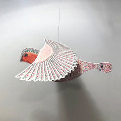 Pop up bird paper decoration - goldfinch, sparrow or robin