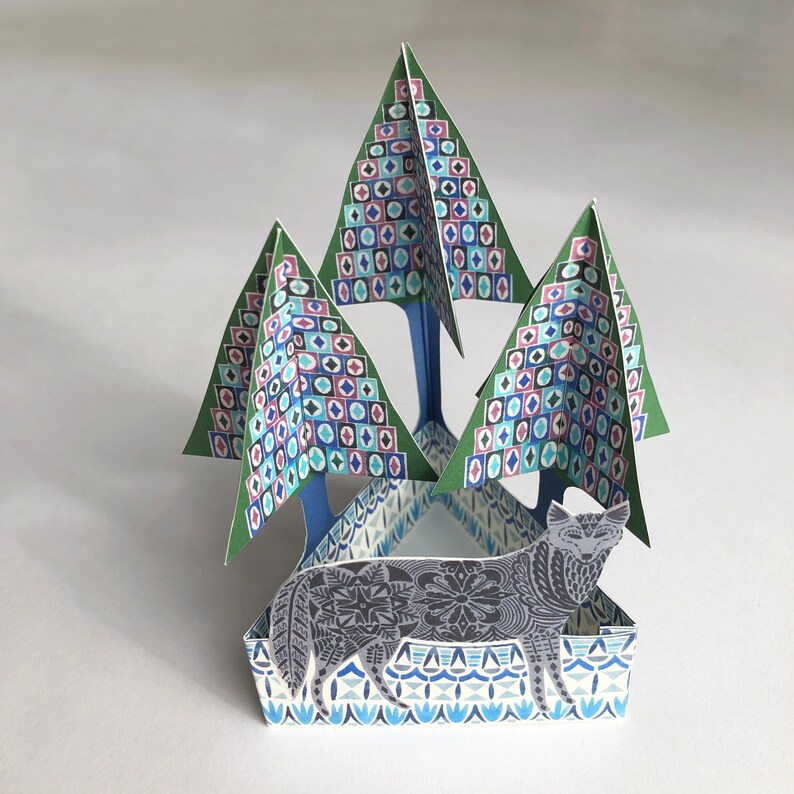 Wolf in the Forest DIY paper decoration