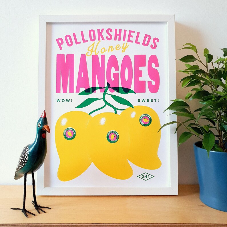 Pollokshields Mangoes print (A3 or A4 size)